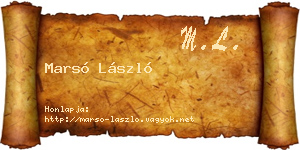 Marsó László névjegykártya