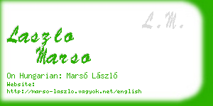 laszlo marso business card